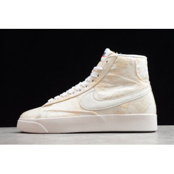 2020 Wmns Nike Blazer Mid QS Satin Floral Pale Ivory AT4144-100 Shoes
